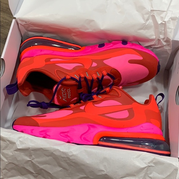 NIKE AIR MAX 270 REACT Mystic Red/Bright Crimson - Picture 3 of 16